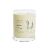 1. Full glass scented soy candle - Lavendar Sage - front