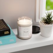 10. Glass jar scented soy candle - Unscented - office