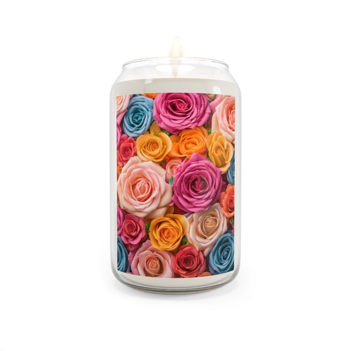 Can candle – Rose flowers