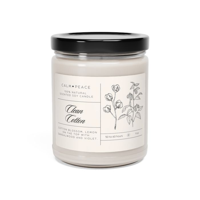 Glass jar soy candle – Clean Cotton