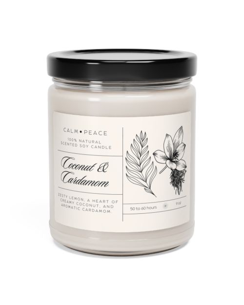 Glass jar candle – Coconut & Cardamom