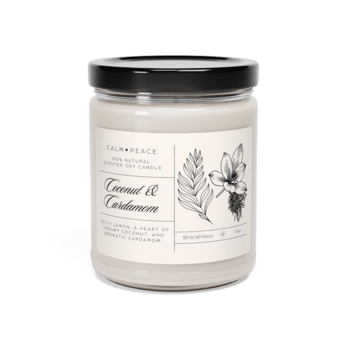 Glass jar candle – Coconut & Cardamom
