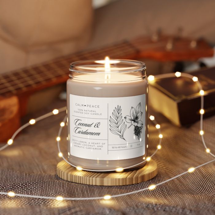 Glass jar candle – Coconut & Cardamom
