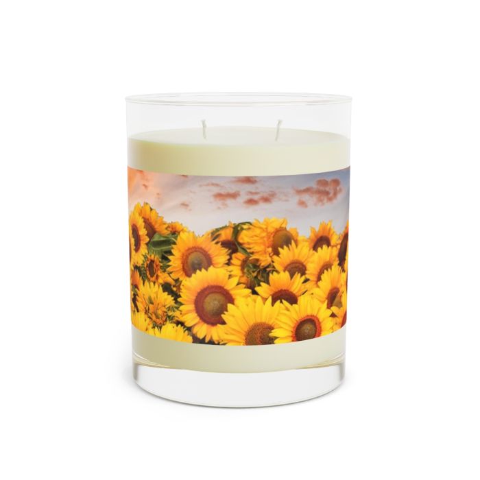 Full glass candle – Sunflowers