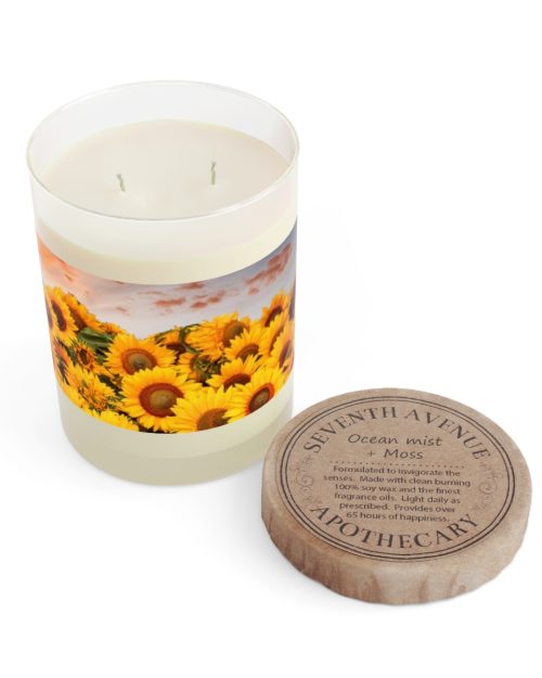 Full glass candle – Sunflowers