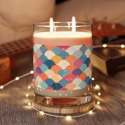 Full glass scented soy candle - Multicolor fans