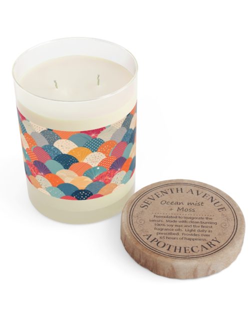 Full glass candle – Multicolor fans