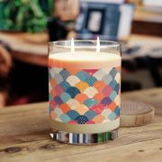 Full glass scented soy candle - Multicolor fans