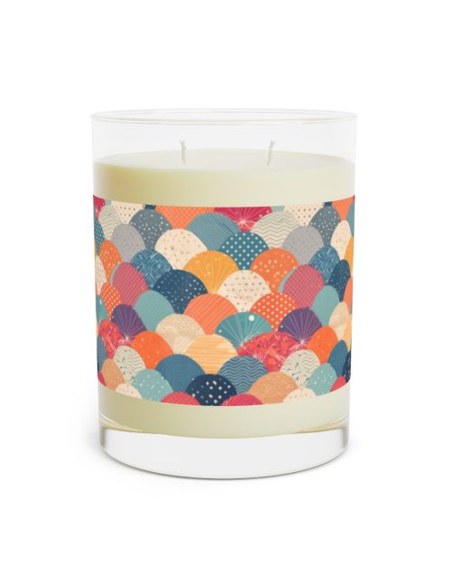Full glass candle – Multicolor fans