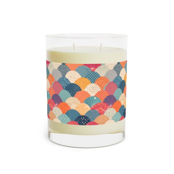 Full glass candle – Multicolor fans
