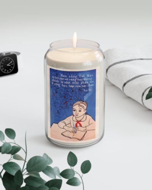 Vietnam Propaganda Poster candle – Vietnam Home Country Can Become Glorious