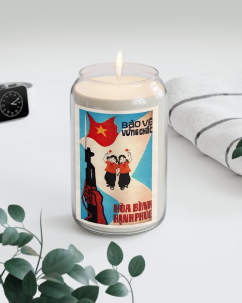 Vietnam Propaganda Poster candle – Solid Protection Of Peace And Happiness