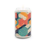 Can shaped scented soy candle - Multicolor origami