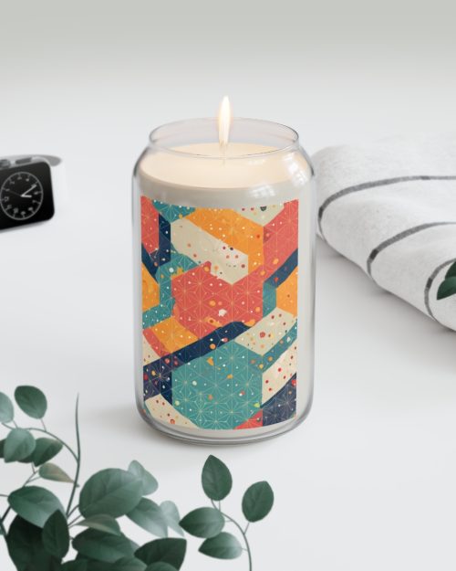 Can candle – Multicolor origami