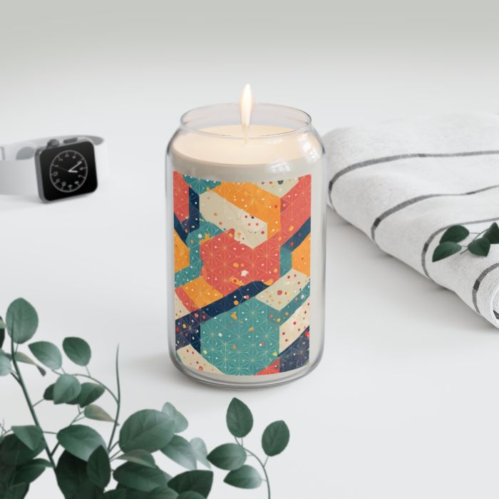 Can candle – Multicolor origami