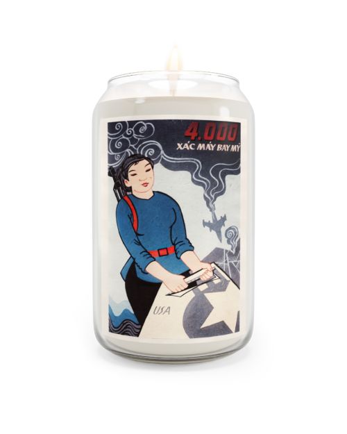 Vietnam Propaganda Poster candle – 4000 Determined American Aircrafts