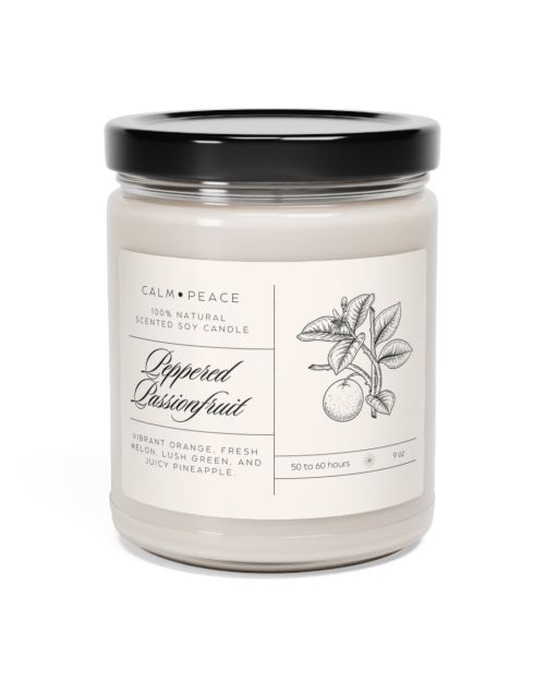 Glass jar candle – Peppered Passionfruit