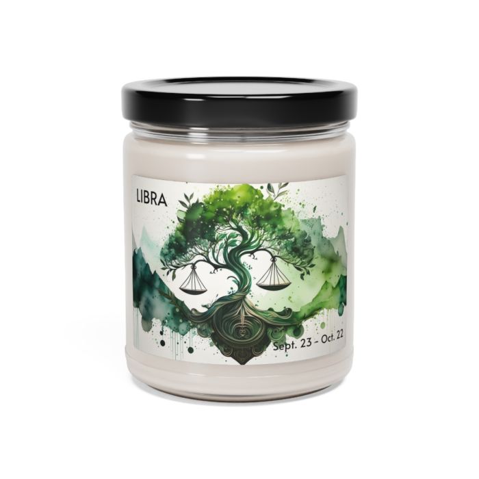 Glass jar candle – Libra – September 23 to October 22
