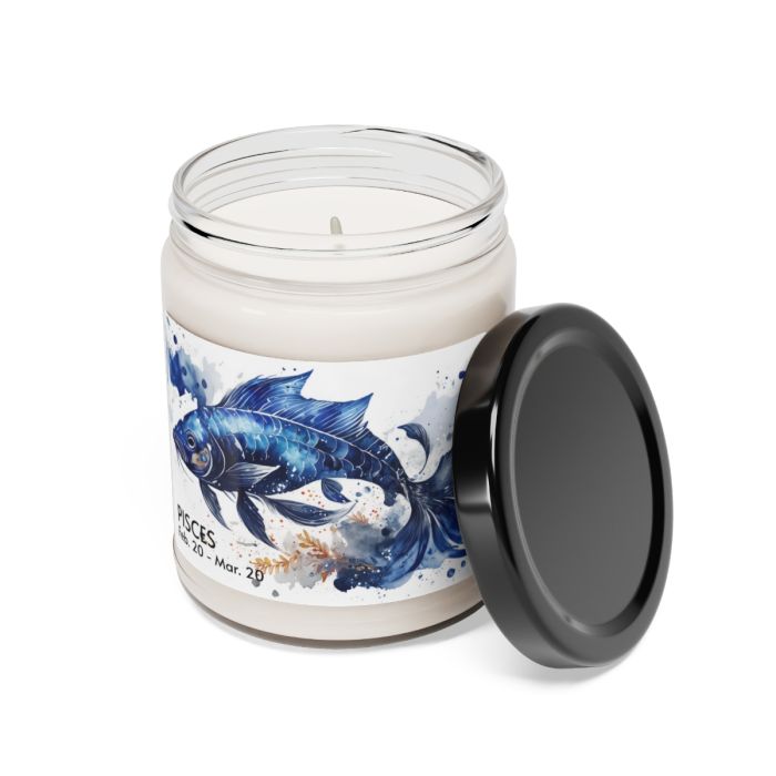 Glass jar candle – Pisces – February 20 to March 20