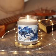 Zodiac sign glass jar soy candle - Pisces