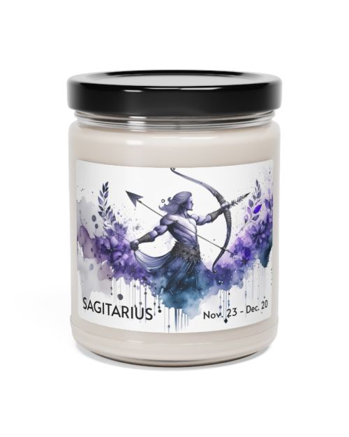 Glass jar candle – Sagitarius – November 23 to December 20