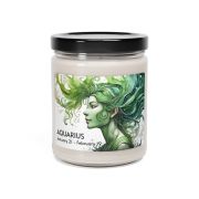 Zodiac sign glass jar soy candle - Aquarius