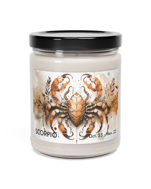 Glass jar candle – Scorpio – October 23 to November 22