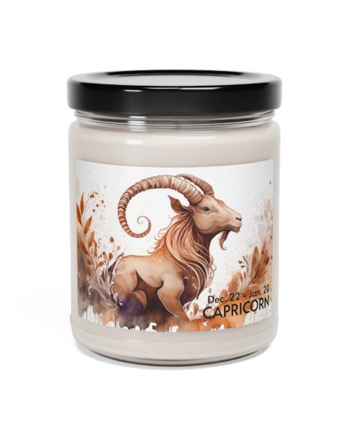 Glass jar candle – Capricorn – December 22 to January 20