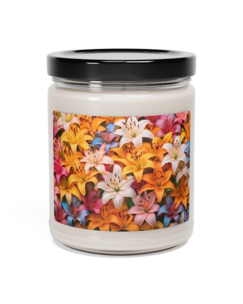 Glass jar candle – Lilly flowers