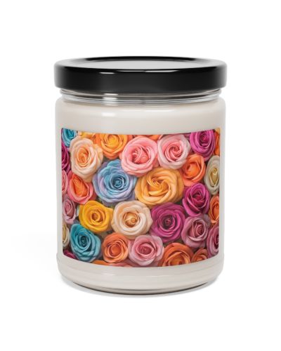 Glass jar candle – Rose flowers