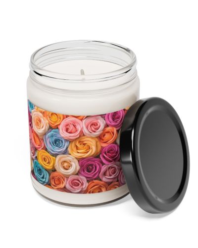Glass jar candle – Rose flowers