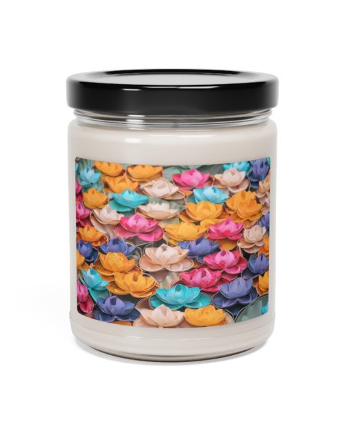 Glass jar candle – Lotus flowers