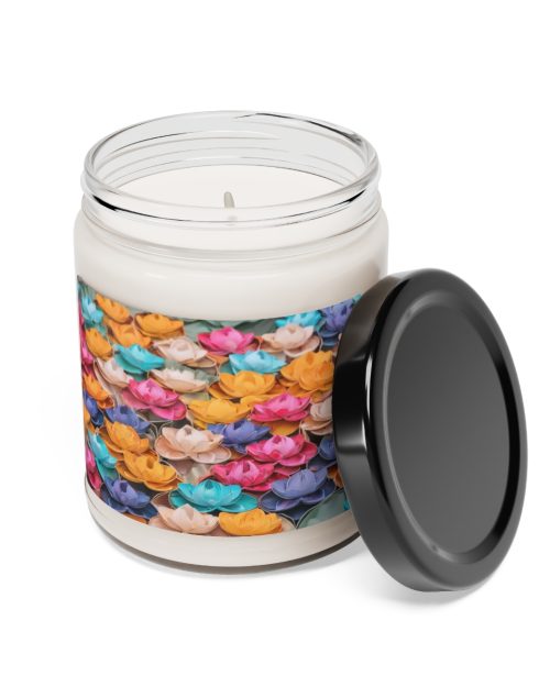 Glass jar candle – Lotus flowers
