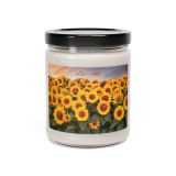 9 oz glass jar soy candle - Sunflowers