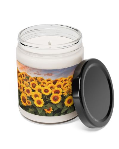 Glass jar candle – Sunflowers