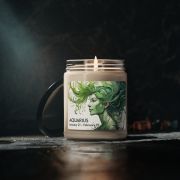 Zodiac sign glass jar soy candle - Aquarius