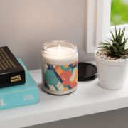 Jar scented soy candle - Multicolor origami