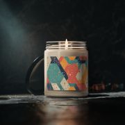 Jar scented soy candle - Multicolor origami