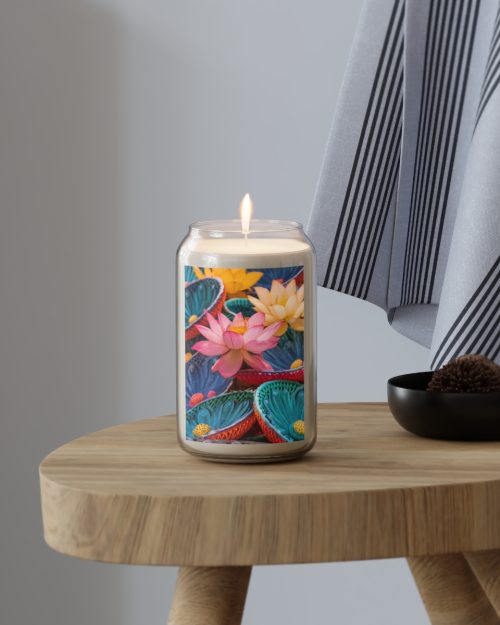 Can candle – Lotus flowers