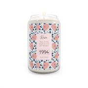 Can glass scented soy candle - Birthday flowers - front