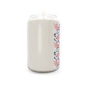 Can glass scented soy candle - Birthday flowers - left