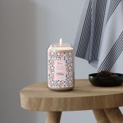 Can glass scented soy candle - Birthday flowers - table