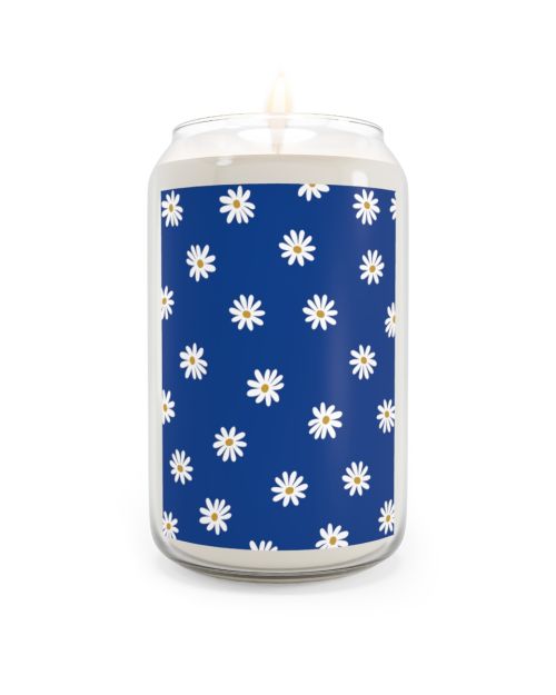 Can soy candle – Daisies blue