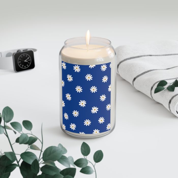 Can soy candle – Daisies blue