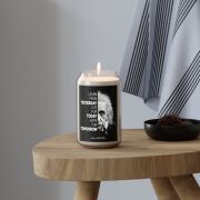 Can glass scented soy candle - Einstein - table