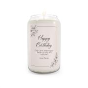 Can glass scented soy candle - Personalized Birthday - front