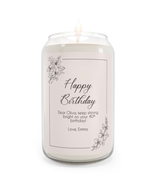 Can soy candle – Personalized Happy Birthday