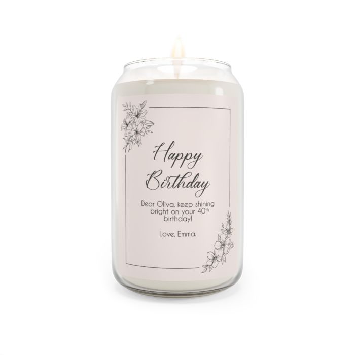 Can soy candle – Personalized Happy Birthday