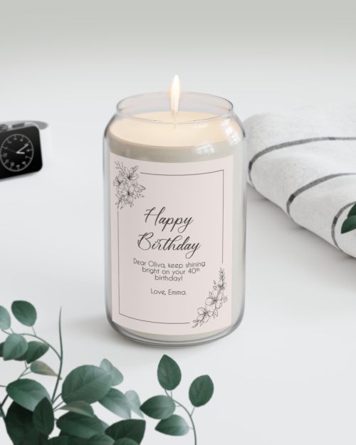 Can soy candle – Personalized Happy Birthday