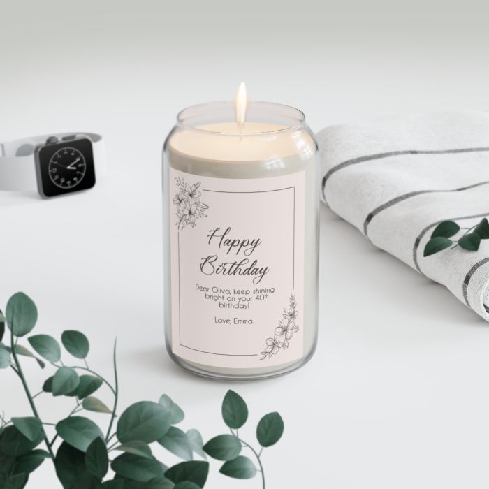 Can soy candle – Personalized Happy Birthday